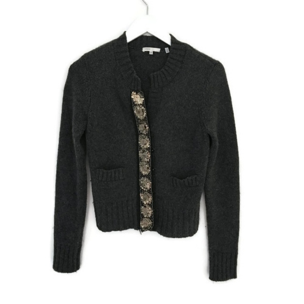 Vince Cashmere / Wool Embellished Cardigan